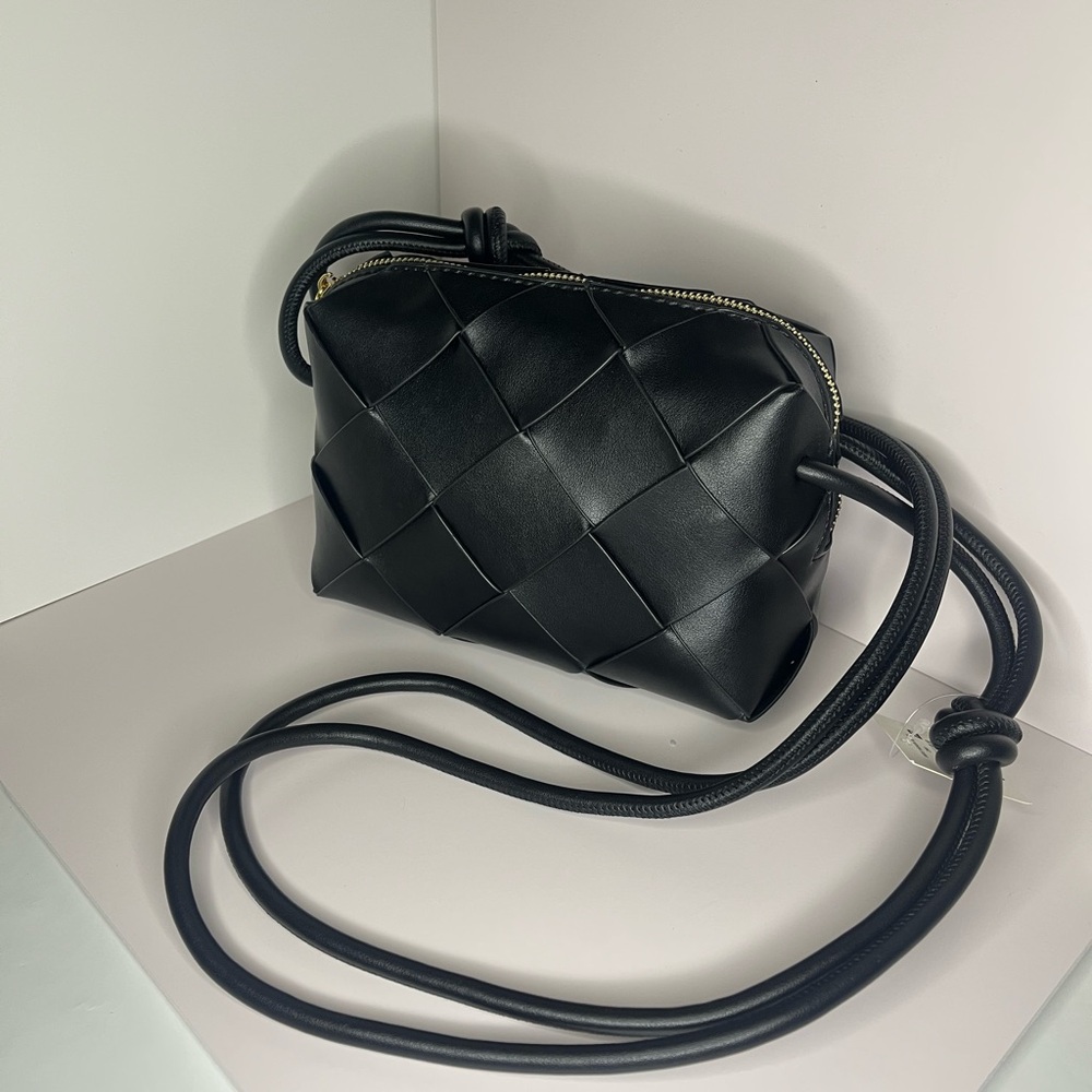 FALLS CREEK Woven Faux Leather Bag